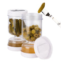FlipStrain Dual-Layer Olive & Pickle Jar