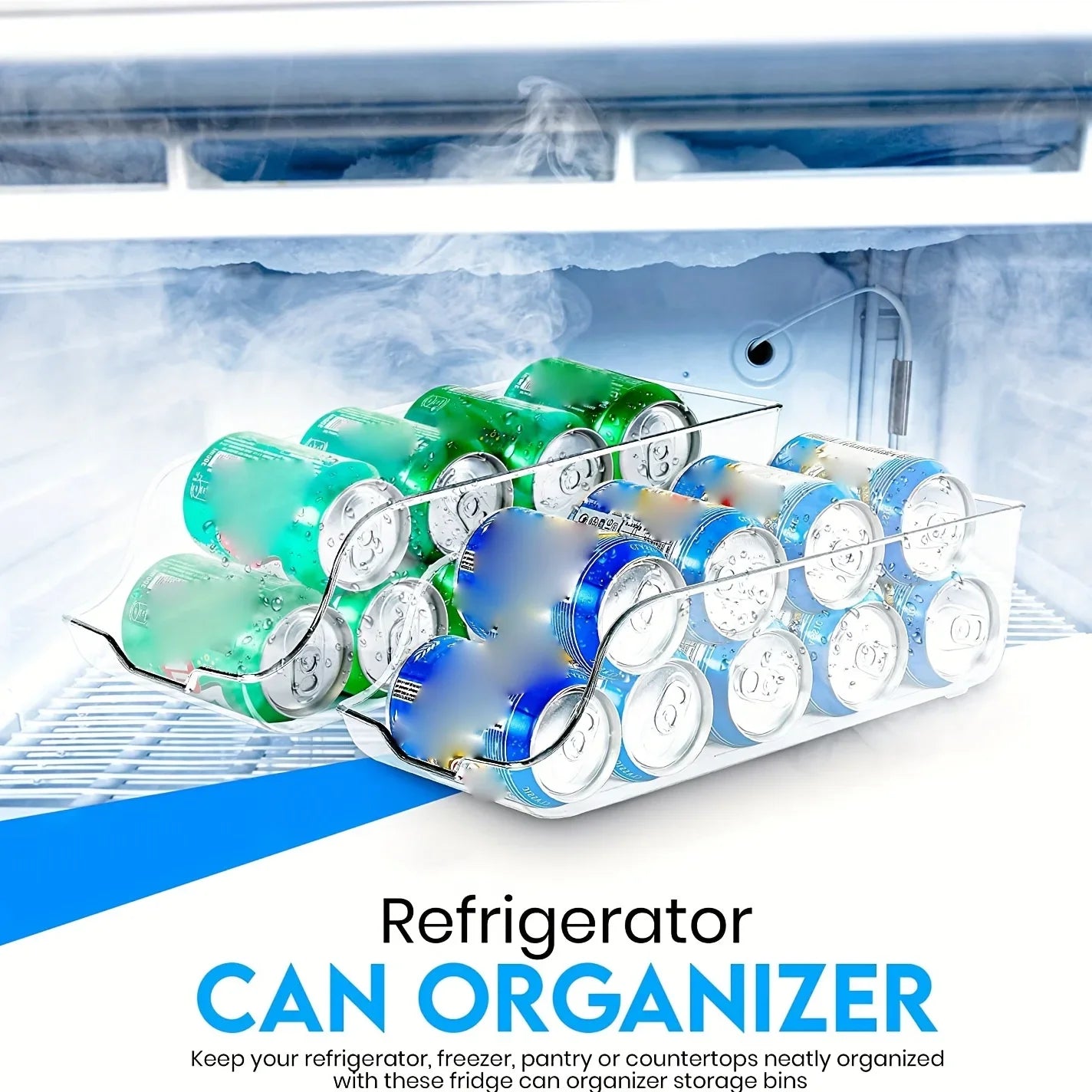 Refrigerator Can Organizer – Soda & Beverage Storage Dispenser (1 Pc)