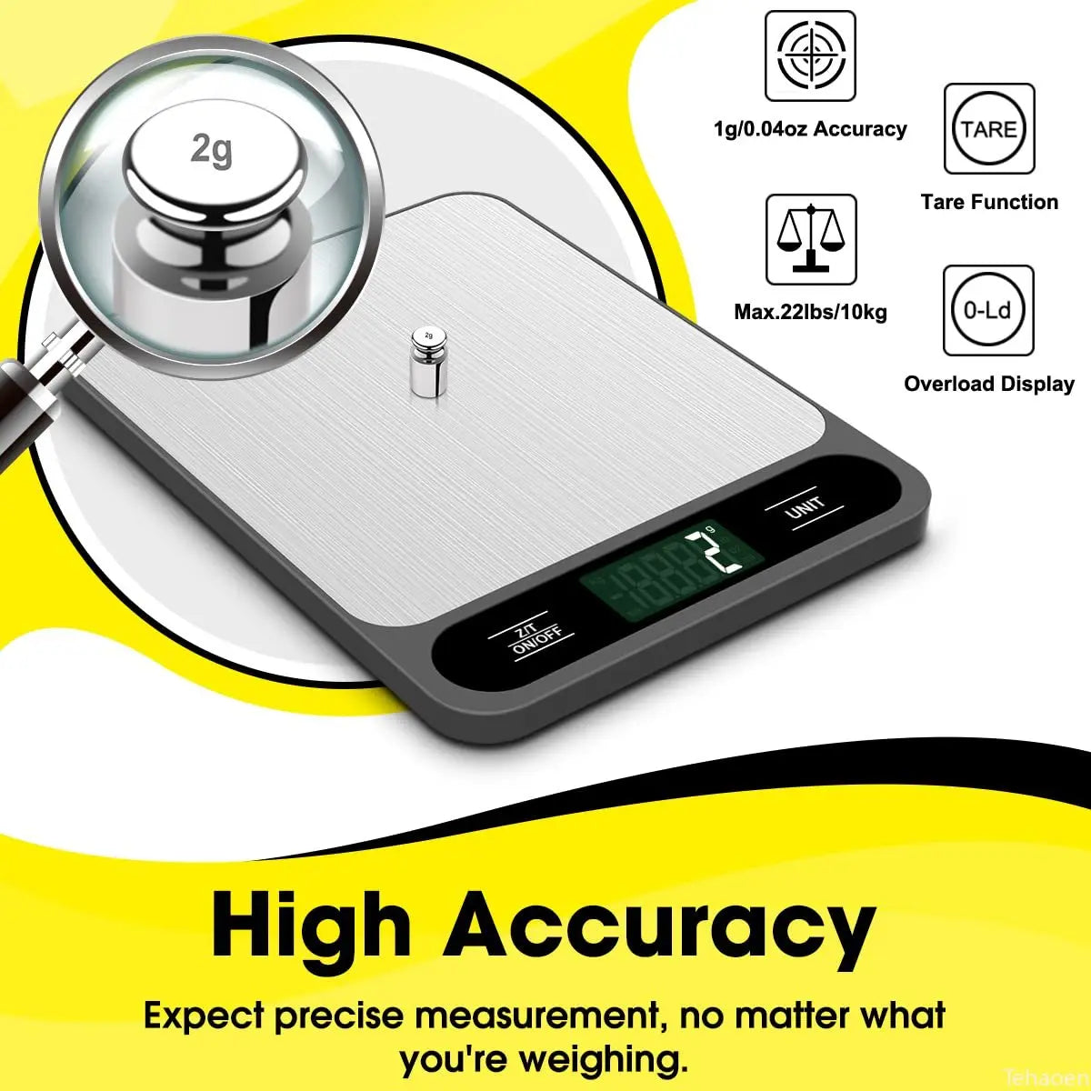 Digital Kitchen Scale – Smart Waterproof Electronic Food & Coffee Scale for Baking & Cooking