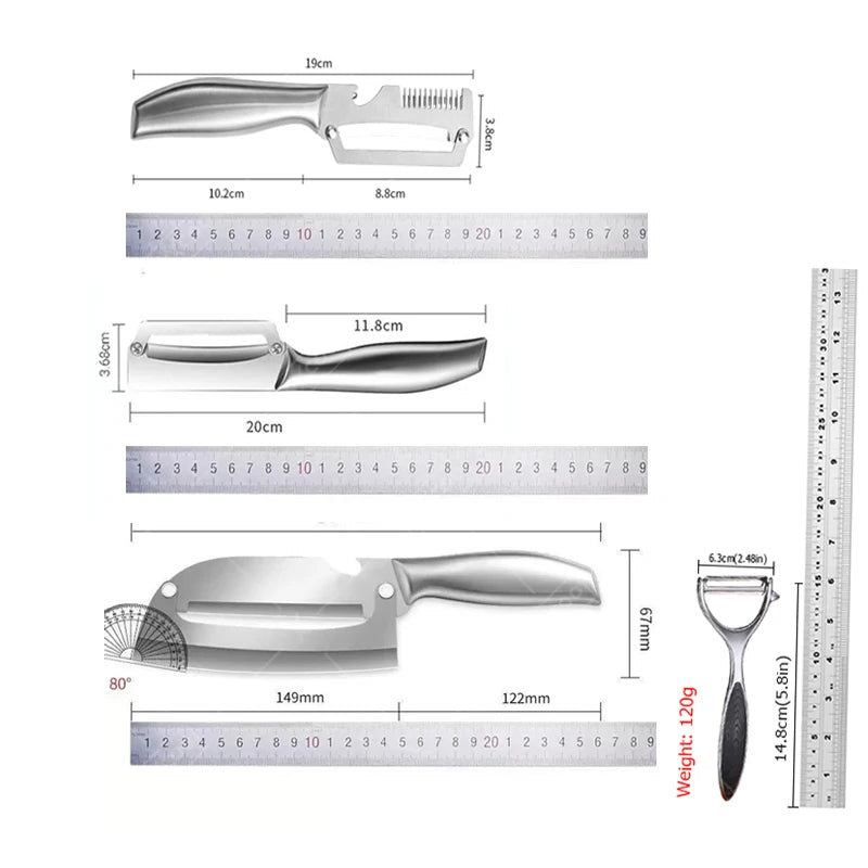 GripPeel Pro Stainless Steel Vegetable Peeler
