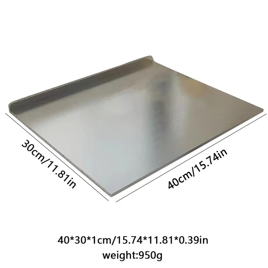 L-Shaped Folding Stainless Steel Cutting Board – Double-Sided Kitchen Prep Panel