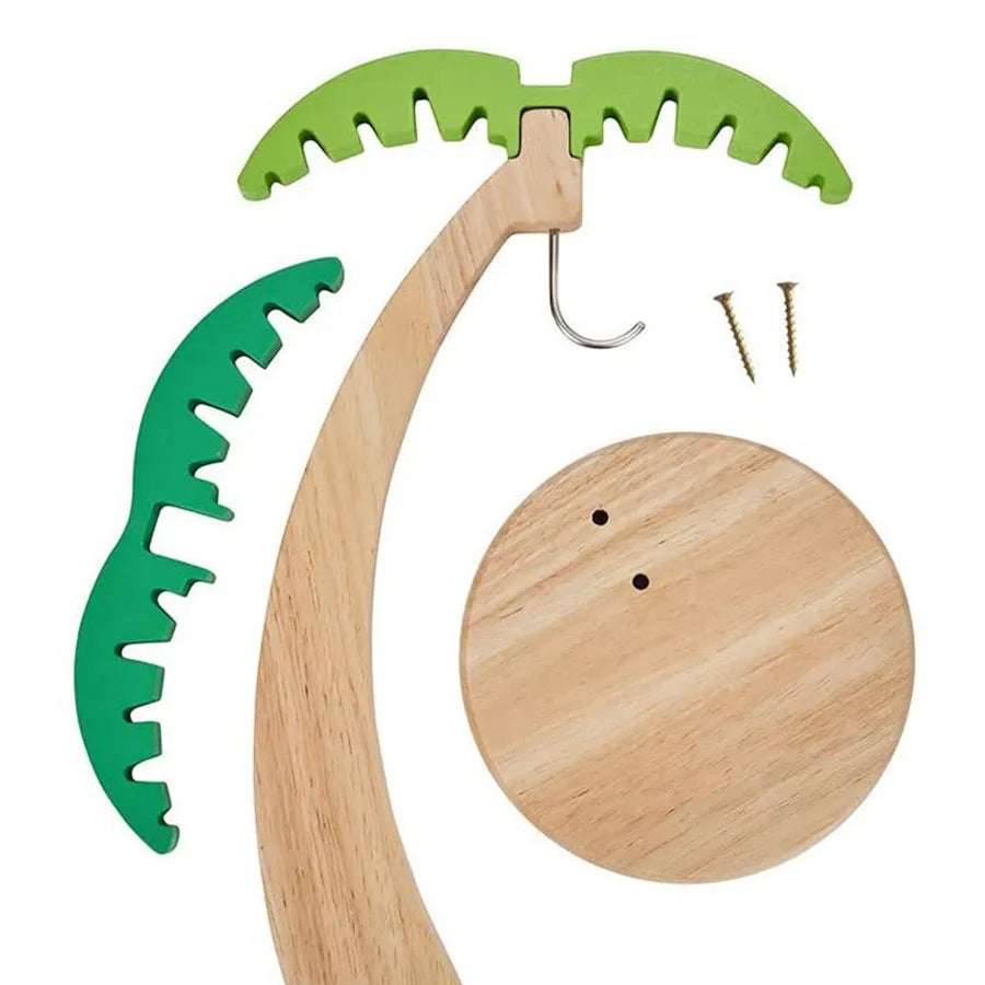 Wooden Banana Hanger – Decorative Fruit Storage Rack with Hook