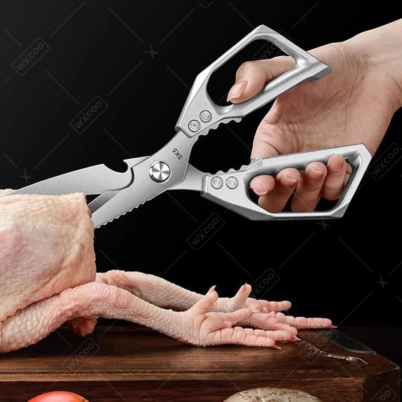 Heavy-Duty Kitchen Scissors – Professional Stainless Steel Food Cutter