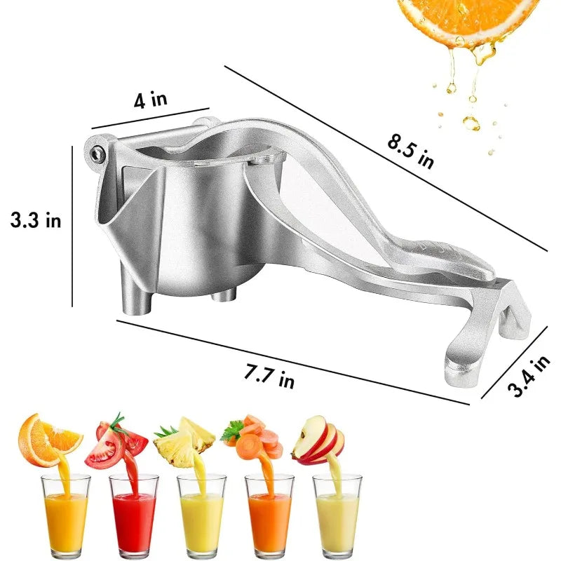 Manual Citrus Juicer – Heavy-Duty Metal Fruit Juice Squeezer