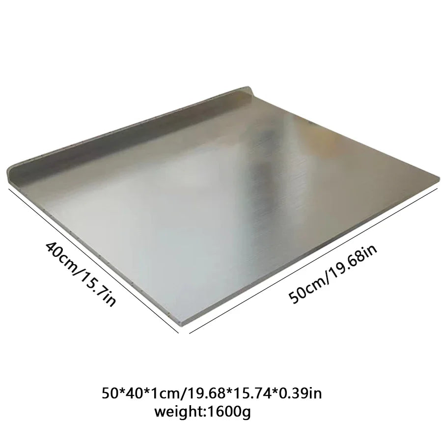 L-Shaped Folding Stainless Steel Cutting Board – Double-Sided Kitchen Prep Panel