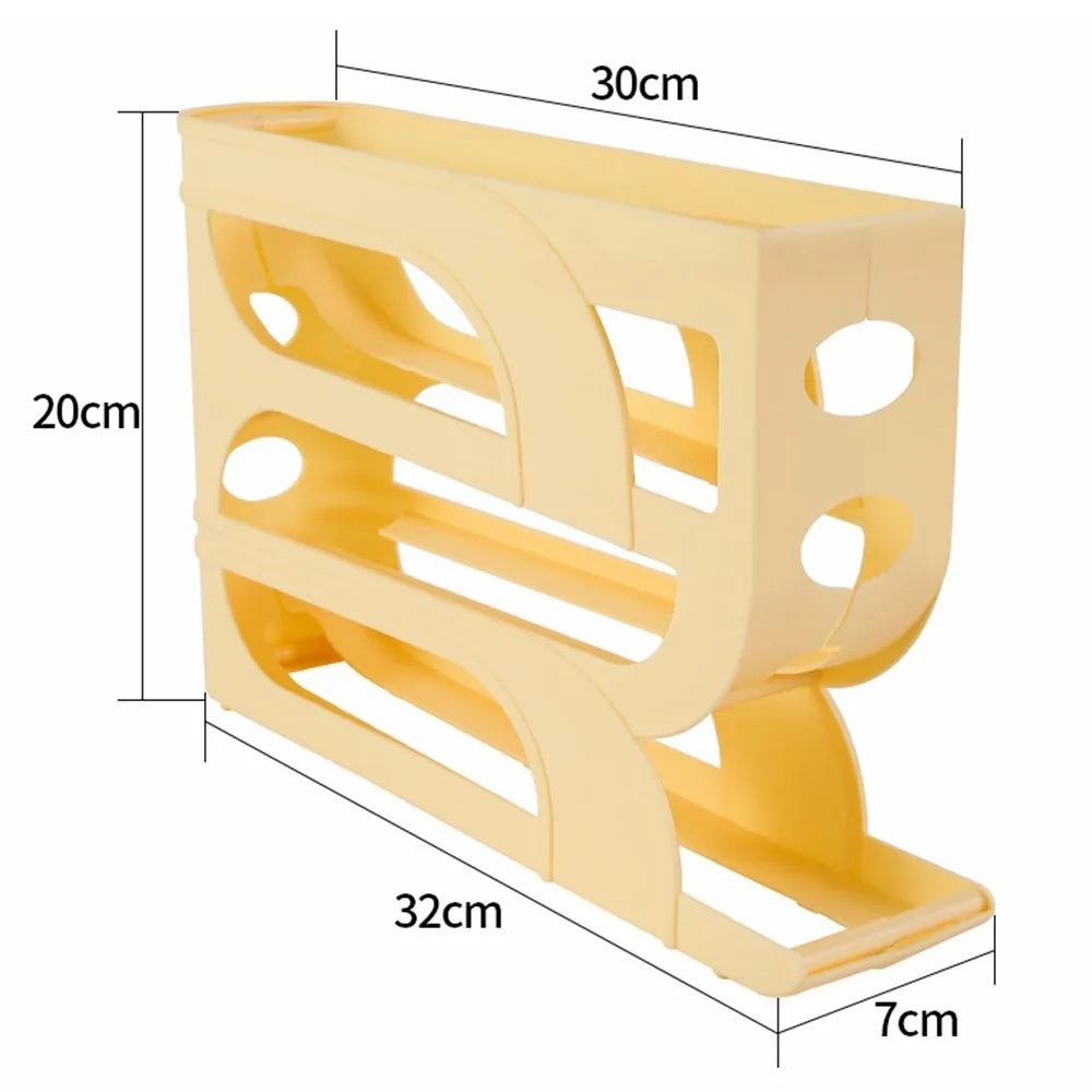 Large Capacity Automatic Egg Roller – 3-Layer / 4-Layer Refrigerator Egg Storage Box