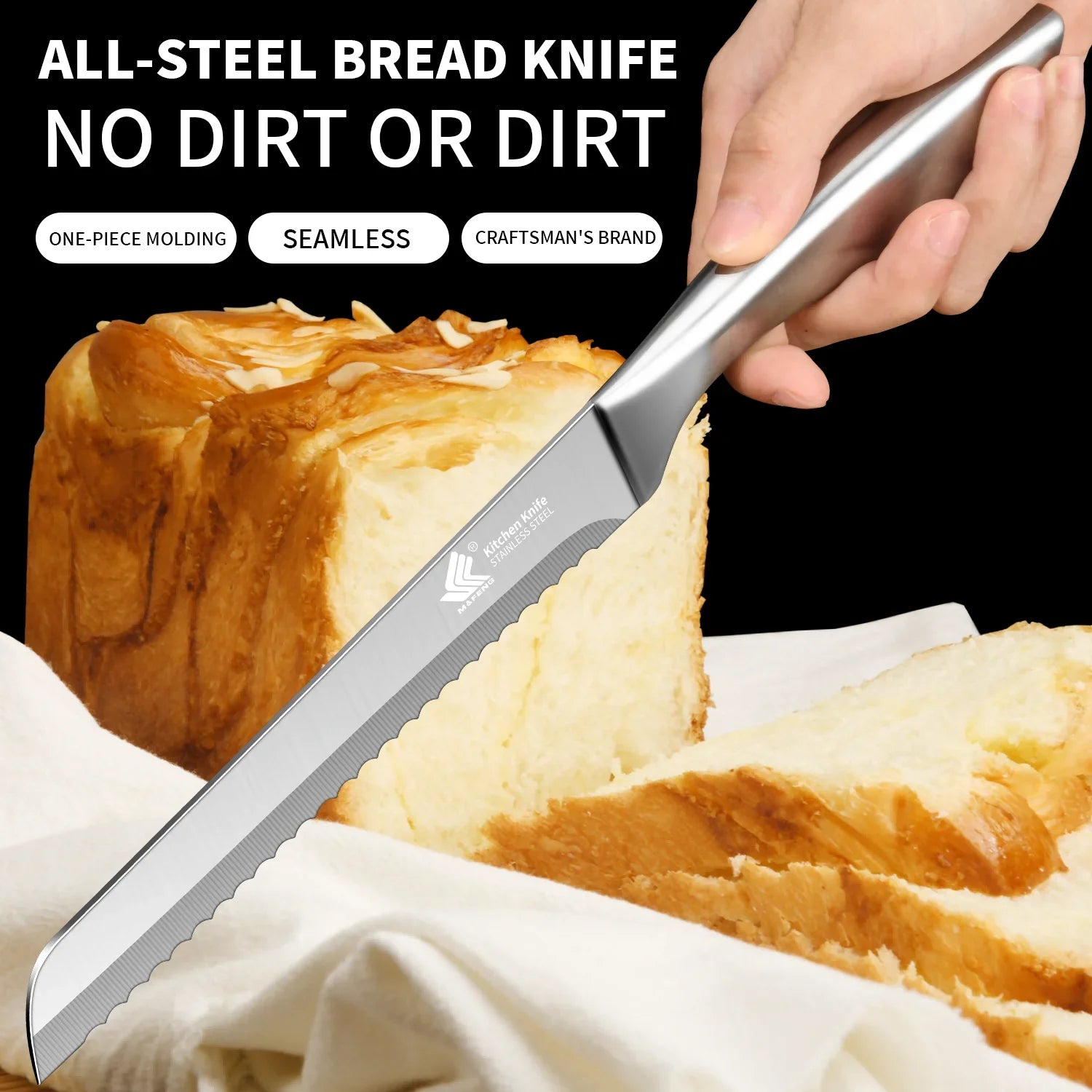 SteelEdge Serrated Bread Knife