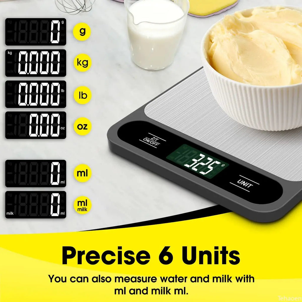 Digital Kitchen Scale – Smart Waterproof Electronic Food & Coffee Scale for Baking & Cooking