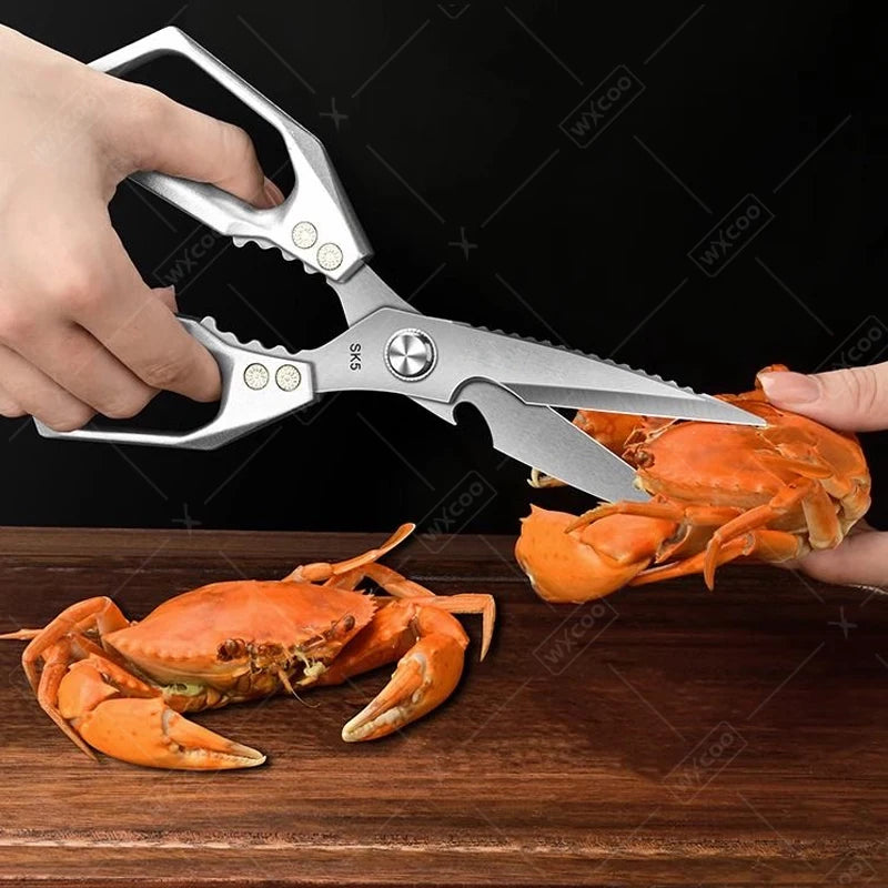 Heavy-Duty Kitchen Scissors – Professional Stainless Steel Food Cutter