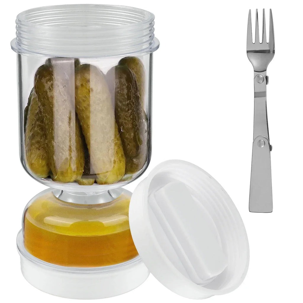 FlipStrain Dual-Layer Olive & Pickle Jar
