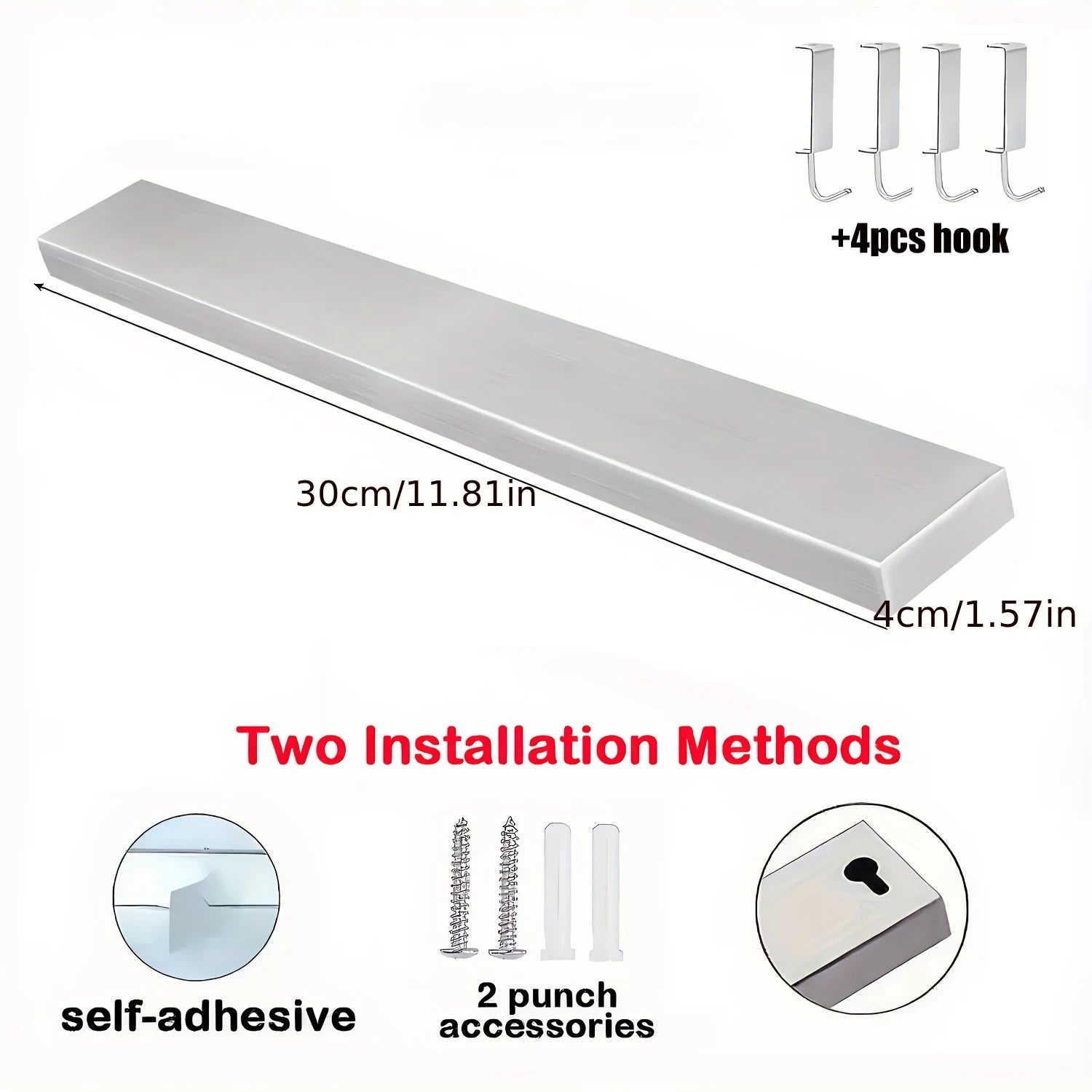 Magnetic Stainless Steel Knife Holder – Wall Mounted Kitchen Storage Rack
