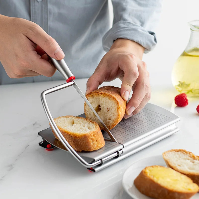 Multifunction Stainless Steel Butter, Cheese & Ham Slicer with Scale – Precision Cutting Kitchen Tool