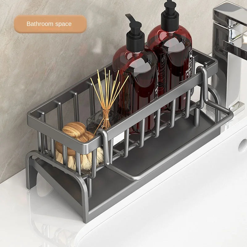 Kitchen Sink Cleaning Organizer – Sponge & Cloth Draining Rack