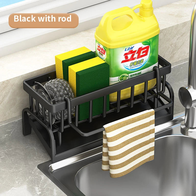 Kitchen Sink Cleaning Organizer – Sponge & Cloth Draining Rack