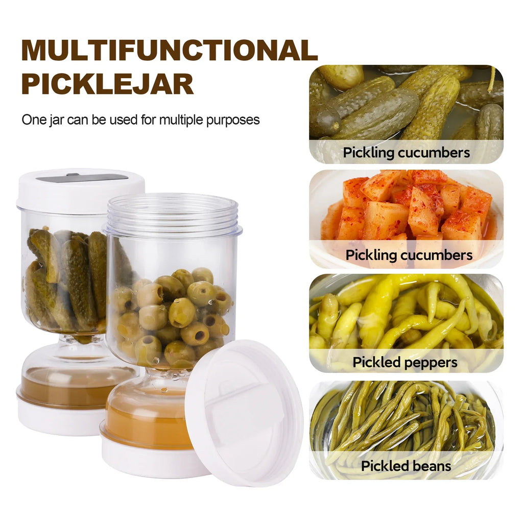 FlipStrain Dual-Layer Olive & Pickle Jar
