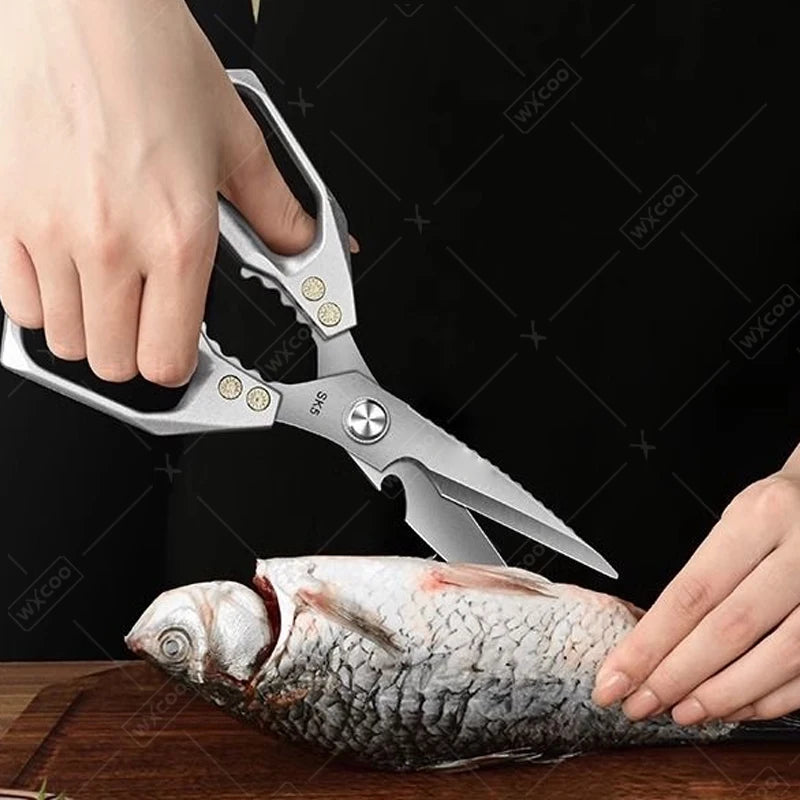 Heavy-Duty Kitchen Scissors – Professional Stainless Steel Food Cutter