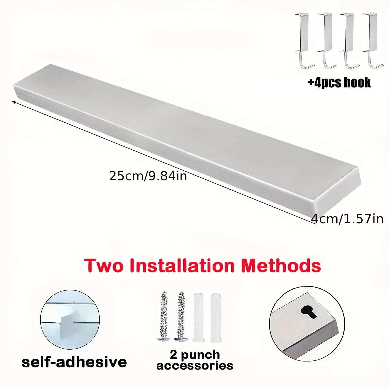 Magnetic Stainless Steel Knife Holder – Wall Mounted Kitchen Storage Rack