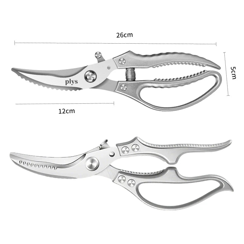 Stainless Steel Kitchen Scissors – Heavy-Duty Poultry & BBQ Scissors (1 Pc)