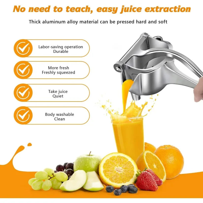 Manual Citrus Juicer – Heavy-Duty Metal Fruit Juice Squeezer