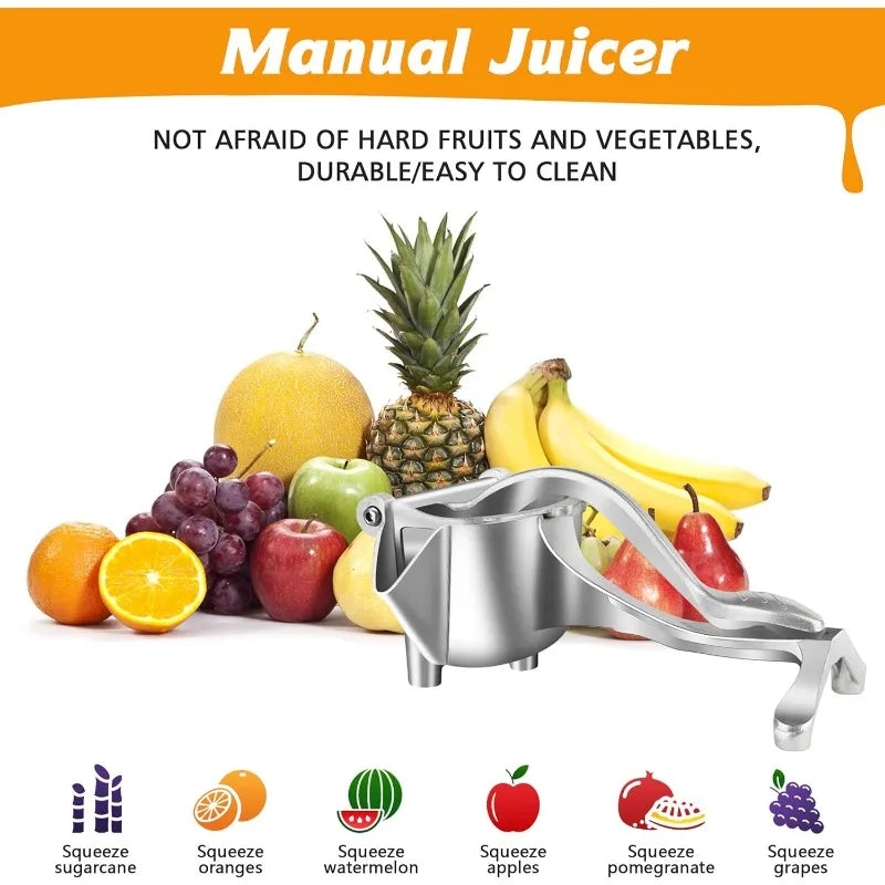 Manual Citrus Juicer – Heavy-Duty Metal Fruit Juice Squeezer